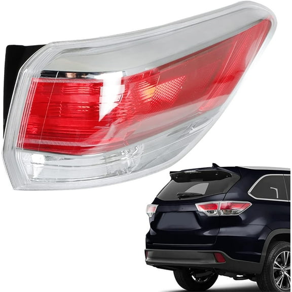 EPOTOOR Rear Brake Tail Light Cover Replacement for 2014 2015 2016 Toyota Highlander 815500E100 Right Side Tail Light Outside Light Cover