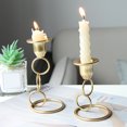 thumbnail image 4 of KAKOWELY Candelabro de anillo de metal, candelabro, candelabro de pilar, candelabro de fiesta, 4 of 5