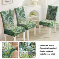 thumbnail image 5 of Set of 4 Elegant Paisley Bohemian Dining Chair Covers Vintage Floral Ethnic Retro Pattern Colorful Washable Polyester Stretch Slipcovers Removable Protector for Artistic Home, 5 of 7