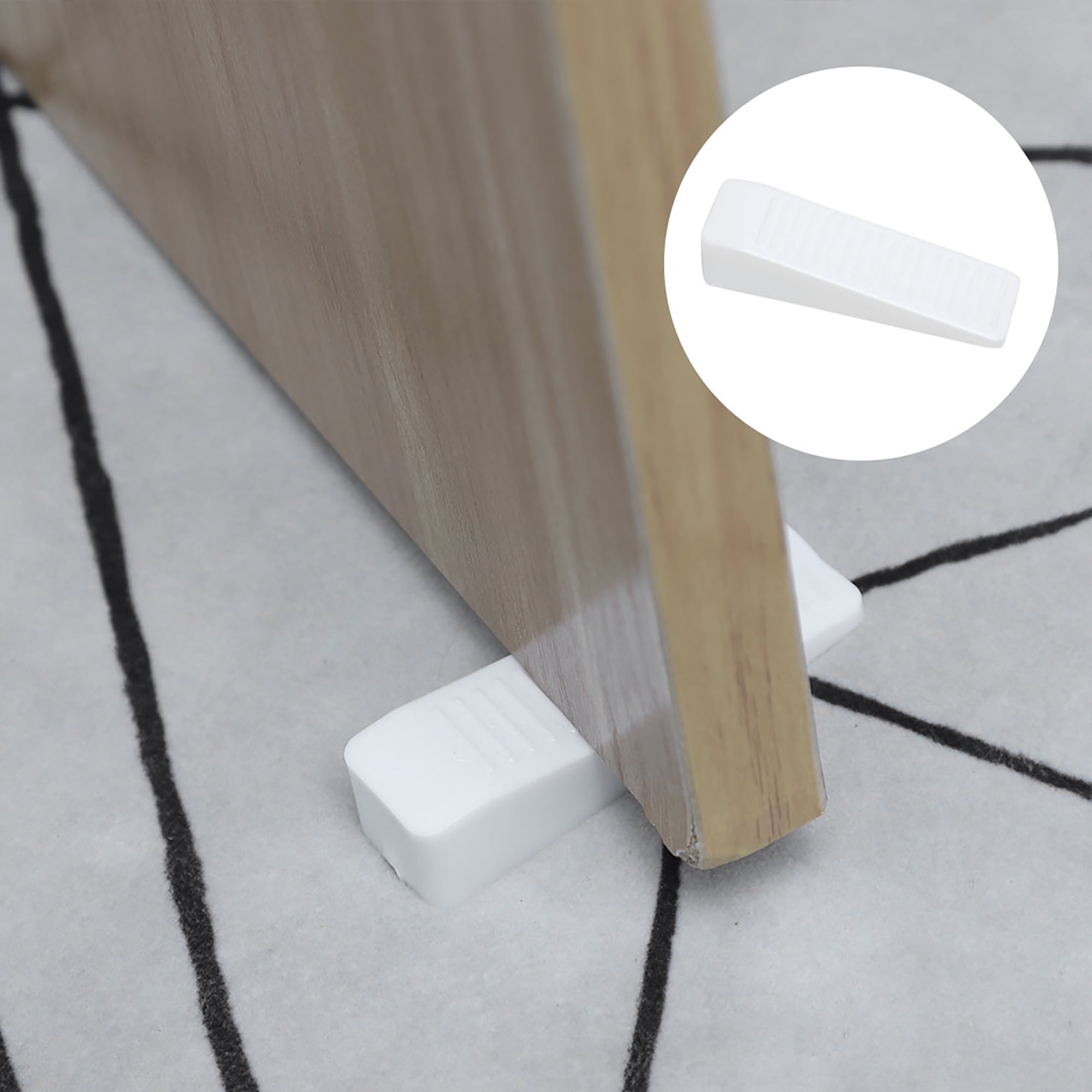 Home Plastic Antislip Wedge Door Stoppers Doorstops Protector Door