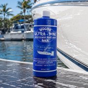 Woody Wax Ultra Pine Boat Soap, Concentrated Gel Formula, Wash ‘n’ Wax Saltwater Remover & Marine Cleaner, Safe for Waxed Non-Skid Decks, 34 Oz.