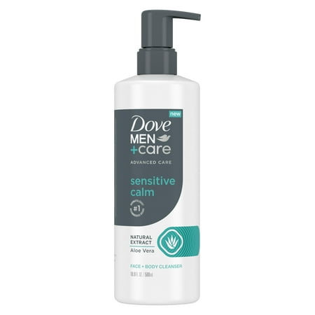 Dove Men+Care Advanced Care Face & Body Cleanser Sensitive Calm Body Wash  16.9 oz/3 Pack 