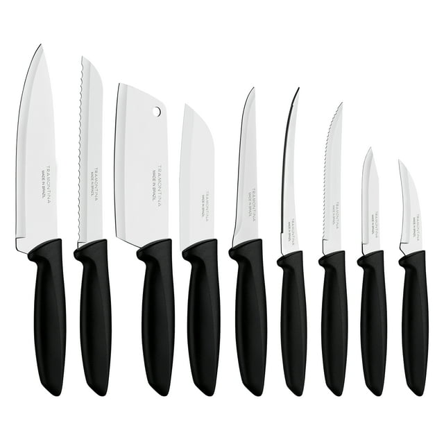 Cuchillos TRAMONTINA JGO 9 Plenus negro 9 piezas 23498-050
