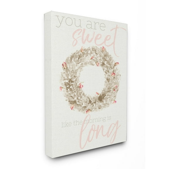 Stupell Sweet as the Morning Wreath Canvas Wall Art 30 x 40