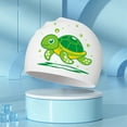 thumbnail image 3 of Glisme Kids Swim Cap Waterproof Silicone Swimming Cap For Toddler Child Youth Girls Boys Durable Swim Hats Shark Bathing Caps ,White, 3 of 3
