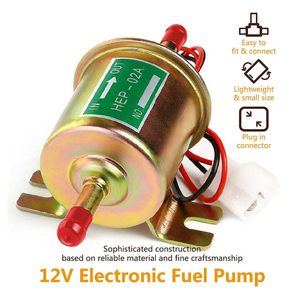 12V 2.54 PSI Universal Electric Inline Fuel Pump For Lawn Mowers Small