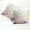 thumbnail image 6 of Ambesonne Floral Throw Pillow Cover 2 Pack, Larkspur Petals Summer, 16", Pale Green Pale Pink, 6 of 7
