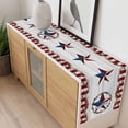 thumbnail image 4 of Independence Day Table Runner - 72 Inch Long, Kitchen Dining Table Runner Dresser Scarves, Farmhouse Texas Star Wooden Grain Farmhouse Decor for Coffee Tables Wedding Party Banquet, 4 of 8