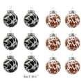 thumbnail image 3 of Deeceymbur 12 Pcs Cow Print Christmas Balls Gift Boxed Hanging Decor Party Home Office 2.36 Inch, 3 of 6