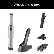 Shark WANDVAC Handheld Vacuum, Pet Friendly, Car & Home, FurFins Pet Tool, Charging Dock, WV201WH, White
