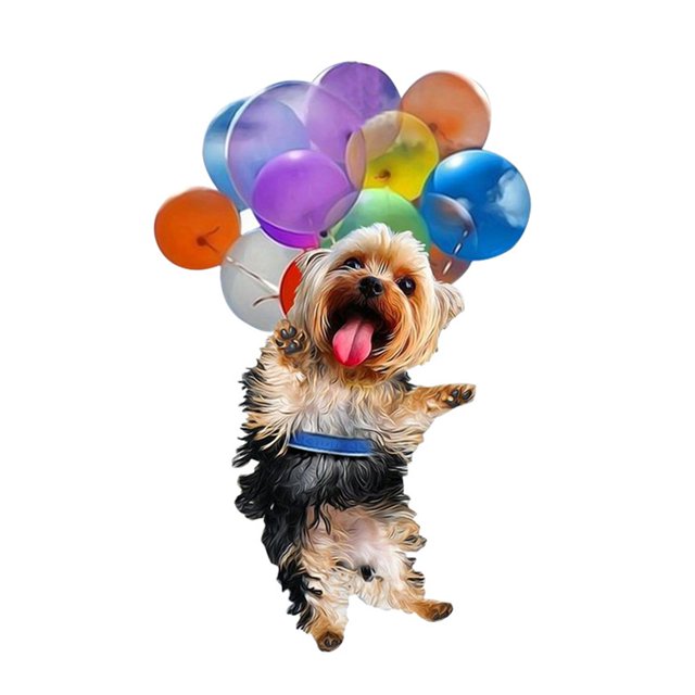 Colgante colgante de perro y globo vívido, espejo de ventana , regalos multicolores, adorno acrílico para vehículo, hogar, coche, accesorios d Gloria Colgante colgante