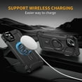thumbnail image 4 of for iPhone 15 Case Magnetic with Camera Ring Kickstand, Slim Shockproof Military Protecive Wireless Charging Phone Cover Case Compatible with iPhone 15, Black, 4 of 7