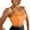 Orange, variant on Durtebeua Womens Bras No Underwire Full Support Padded Workout Crop Tank Tops with Built in Shelf Bra