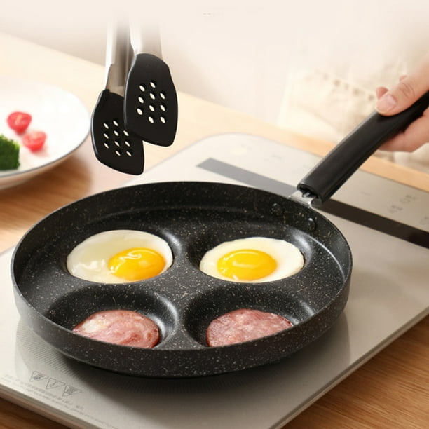 Fox Run Non-Stick Omelette Pan with Egg Poacher Set, 11.25 x 9.5 x 2.5  inches, Metallic