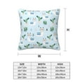thumbnail image 2 of Throw Pillow Covers, Cartoon Funny Alpaca Cactus Blue Soft Square Pillow Cases with Invisible Zipper for Couch Bed Sofa, Farmhouse Fall Home Decor 12"x12", 2 of 7