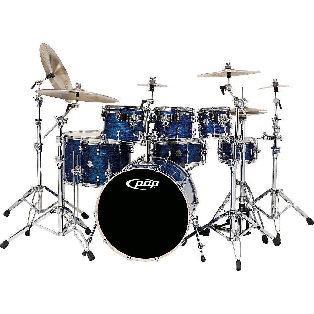 PDP by DW Platinum Finishply Bass Drum with Tom Mount 24 x 18 in. Black