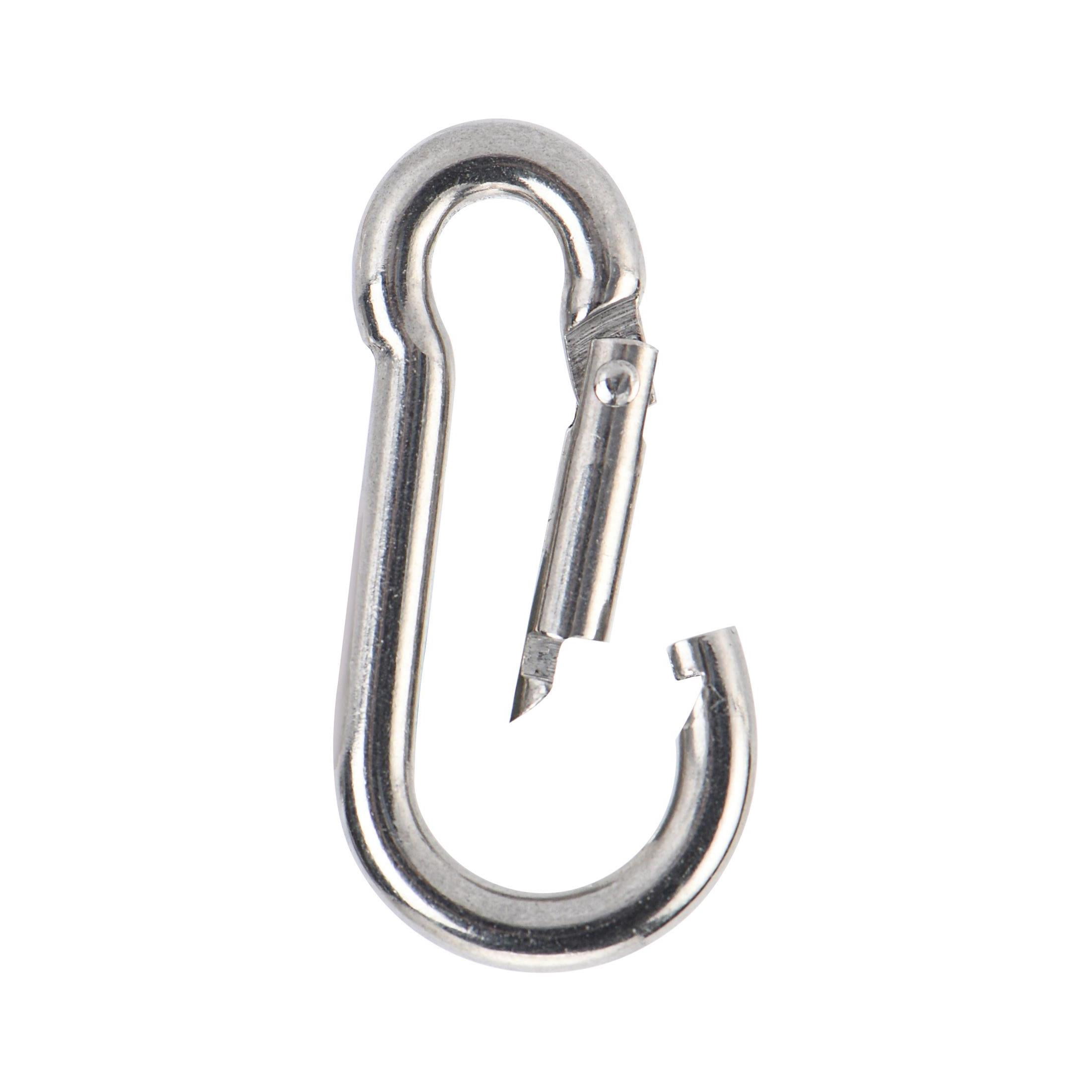 Hyper Tough 1-1/2 in. Spring Snap Hook, Stainless Steel, 30 Pack