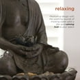 thumbnail image 4 of Alpine Buddha 19-inch Indoor/Outdoor Decor Polyresin Fountain with LED Light, 4 of 15