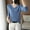 Blue, variant on Women's Cable Knit Shirts Long Sleeve V Neck Fall Winter Solid Color Pullover Tops Elastic Casual Shirts Comfy Soft Fashion Tees Blouses