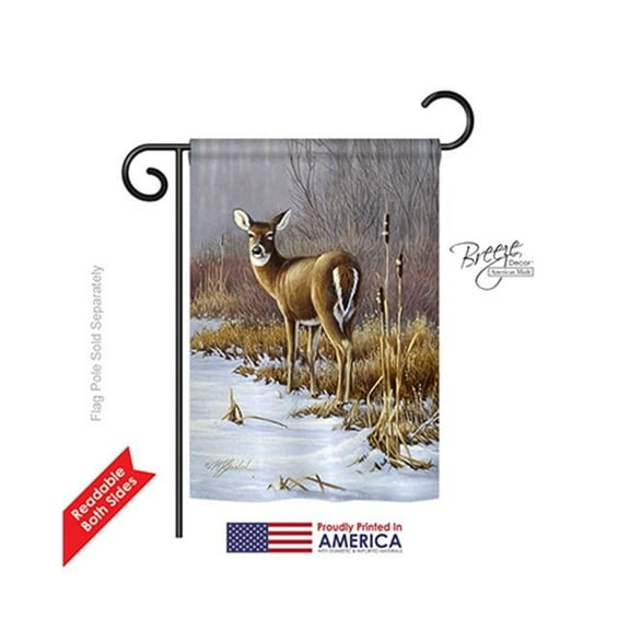 Breeze Decor 60062 Wildlife & Lodge On Alert 2-Sided Impression Garden Flag - 13 x 18.5 in.