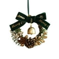 thumbnail image 3 of Bxaolu Small Christmas Wreath Mini Wreaths for Kitchen Window Chair Backs with Ribbon Bell Artificial Greenery Christmas Wreaths for Farmhouse Holiday Decoration(4.75", 1Pack), 3 of 7