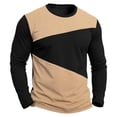 thumbnail image 4 of JOANKDMI Long Sleeve T-Shirts for Men Casual Color Block Crewneck Tops Lightweight Breathable Active Pullover Basic Tee Shirts for Daily Workout Athletic Spring, 4 of 6
