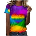 thumbnail image 1 of Birdeem Hauts de Mode pour Femmes Imprimé Manches Courtes Blouse Col Rond T-Shirt Hauts, 1 of 12