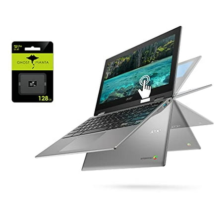 acer Newest Chromebook Spin 311 Convertible Laptop, MediaTek MT8183C 8-Core Processor, 11.6" HD Touchscreen, 4GB LPDDR4X, 32GB eMMC, WiFi 5, Bluetooth, Chrome OS, Silver, w/GM 128GB SD Card