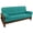 Aqua Blue, variant on Solid Microsuede Double Corded 8 to 9-inch Full Futon Cover Set with Two 20 by 8-inch Bolster Pillows (Set of 3) - Saddle Brown