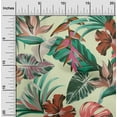 thumbnail image 2 of oneOone Viscose Chiffon Beige Fabric Floral & Leaves Sewing Craft Projects Fabric Prints By Yard 42 Inch Wide, 2 of 6