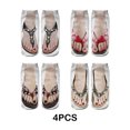 thumbnail image 4 of maskred 4pair Femmes Tendance Impression Chaussettes Personnalité avec à la Mode Premium 3D Modèle Chaussettes, 4 of 6