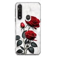 thumbnail image 1 of MUNDAZE Motorola Moto g Power Étui de Téléphone Double Couche Marbre Blanc Roses Rouges, 1 of 6