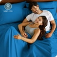 thumbnail image 4 of Bare Home Pillowcase Set - Premium 1800 Collection - Double Brushed - Ultra Soft - King Size, Medium Blue, 4 Count, 4 of 8