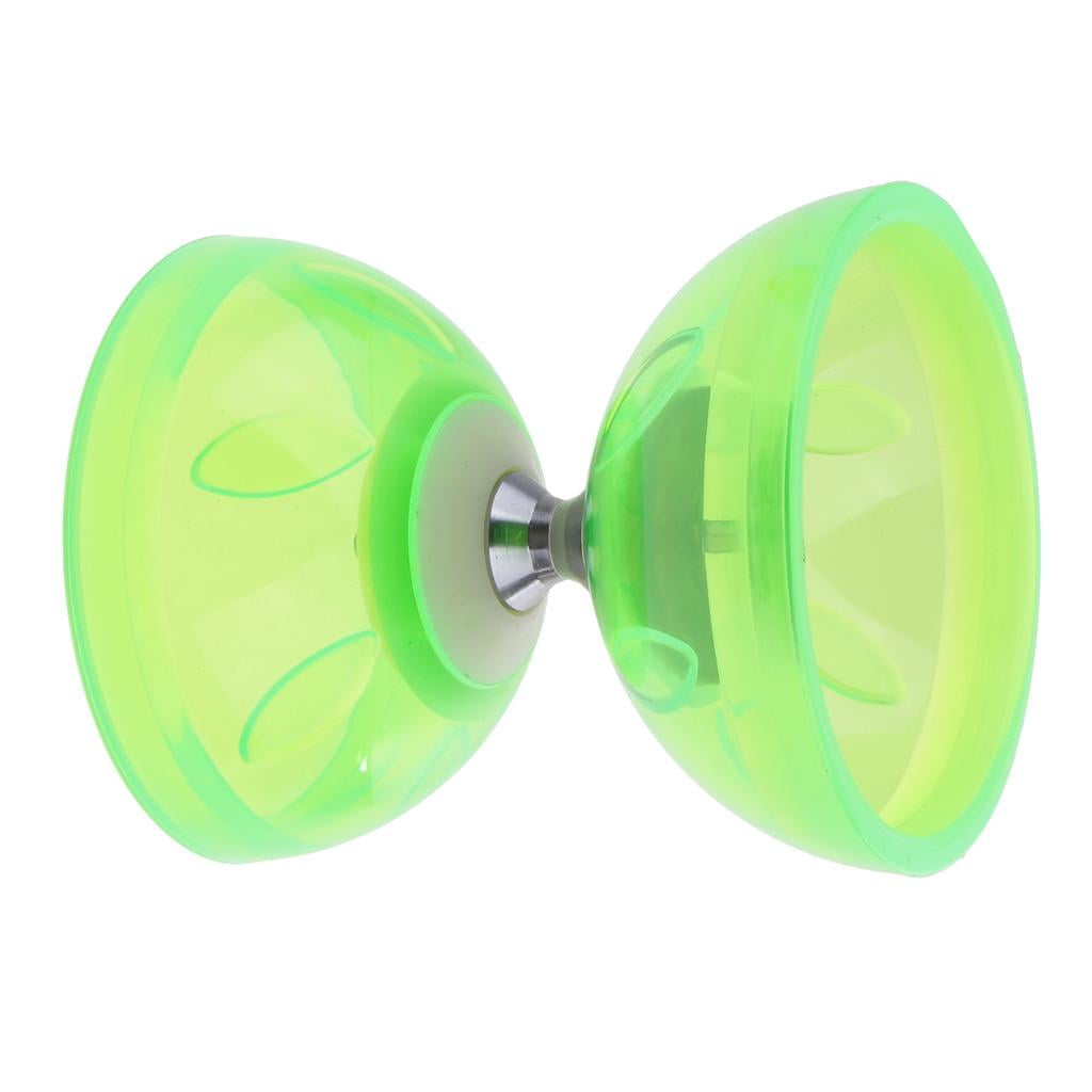 Dualoai 3Ball Bearing Pro Diabolo Set + Metal Diabolo Handsticks + String 13cm Green