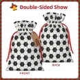 thumbnail image 2 of Pofeuu Soccer Print Burlap Bags with Drawstrings Drawstring Gift Bags Pouch Bag for Thankgiving Birthday Party Gift Wrapping Treats and Party Favors-Small, 2 of 9