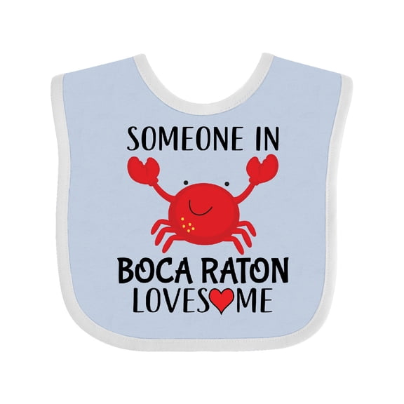 Inktastic Someone in Boca Raton Loves Me Boys or Girls Baby Bib
