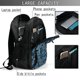 thumbnail image 4 of Balery Blue Leaves A Mochila con carga USB para hombre y mujer - Mochila impermeable y antirrobo para laptop con puerto USB para viajes, trabajo, 4 of 7