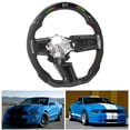 thumbnail image 4 of Carbon Fiber Steering Wheel, Red Stitching Steering Wheel Highlight Display D-Type Racing Flat Bottom  For Car Replacement For   2010-2014, 4 of 8
