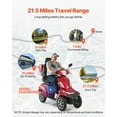 thumbnail image 3 of VEVOR Heavy Duty 4-Wheel Mobility Scooters for Seniors & Adults, 500lbs Capacity, 21.5 Miles 3-Speed Long Range, 1000W All Terrain Electric Recreational Scooter Wheelchair, 3 of 9