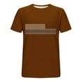 thumbnail image 4 of USNSM Men's Graphic Tee Crew Neck Short Sleeve Striped T Shirt Loose Breathable Comfortable Summer Casual Tops Brown XXXL, 4 of 5