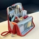 thumbnail image 2 of Neceser de maquillaje con compartimentos | Organizador de artículos de aseo portátil e impermeable para viajes y uso diario, 2 of 7
