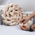 thumbnail image 2 of Cuna tejida con nudo largo, bola de 3 hebras trenzadas, decoración para habitación de niños, valla protectora para cama de bebé, 2 of 6