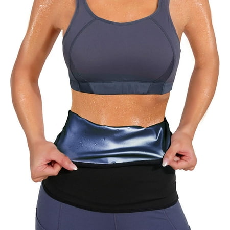 

VASLANDA Waist Trimmer for Women Weight Loss Tummy Trainer Sweat Workout Shaper Neoprene-Free Slimming Sauna Wrap