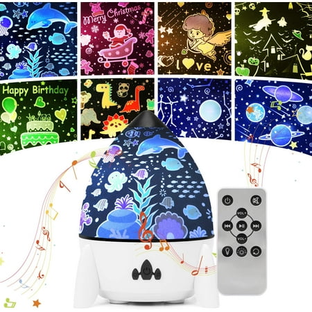 

Night Light Projector for Kids - Star Light Projector for Bedroom 7 Lighting Modes Mood Lights for Baby Boys Girls Teens Adults Children Room with Remote Control and 8 Sets of Film