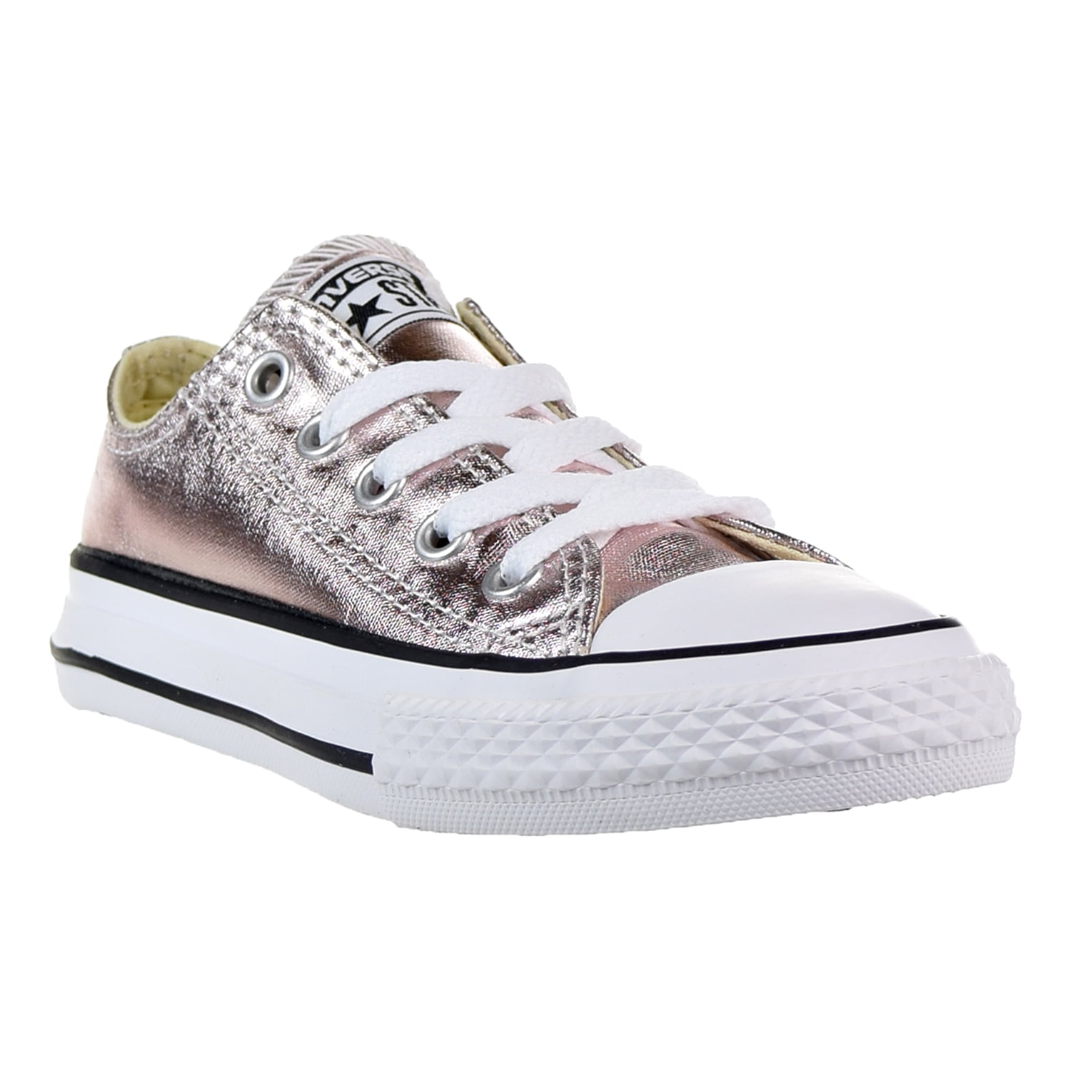 dark grey and rose gold converse