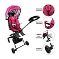 thumbnail image 2 of Carriola para Bebé de Viaje The Baby Shop  con Asiento Giratorio 360, Plegable, Reclinable Rosa, 2 of 7