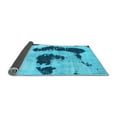 thumbnail image 2 of Ahgly Company Indoor Round Oriental Light Blue Modern Area Rugs, 6' Round, 2 of 4