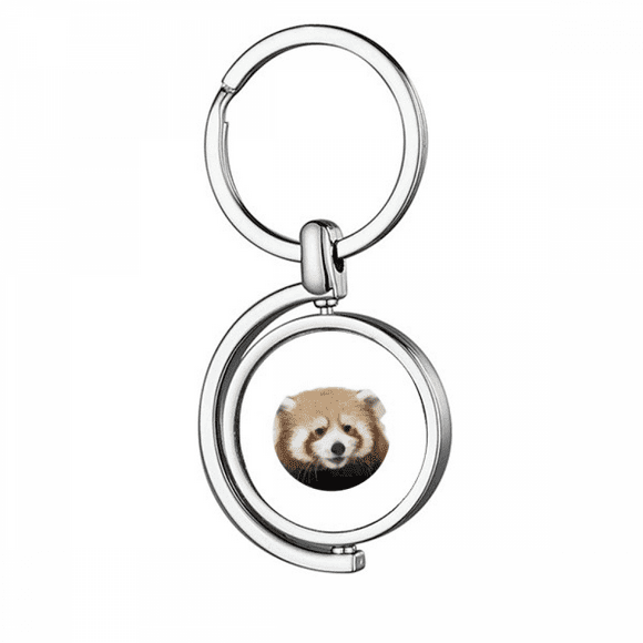 Brown Jungle Civet Cats Lovely Little Rotating Keychain Metal Keyring Holder