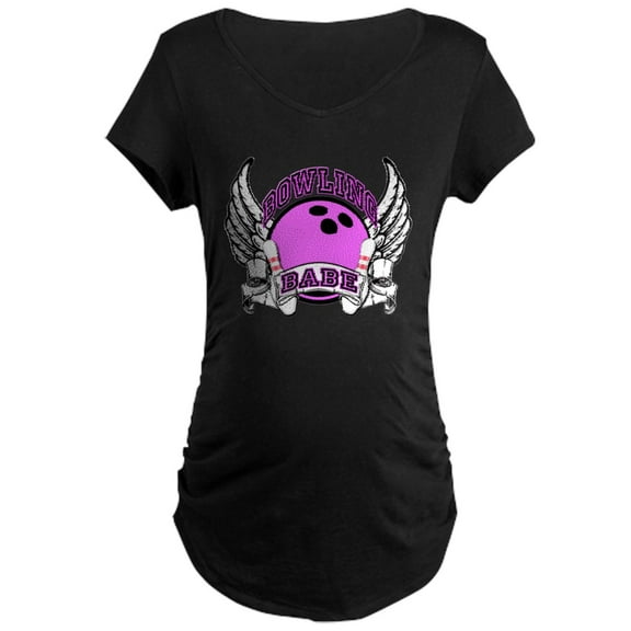 CafePress - Bowling Babe Maternity Dark T Shirt - Maternity Dark T-Shirt
