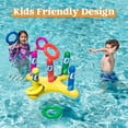 thumbnail image 3 of juegos de juguetes inflables para piscina con lanzamiento de aros, incluye juego de lanzamiento de aros y maíz y bomba de aire, juegos de piscina flotantes para niños y adultos multijugador, 3 of 5
